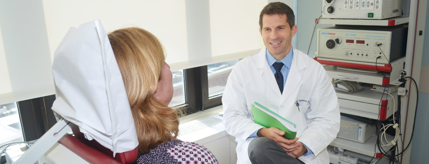 Dr. Jeremy Richmon with patient