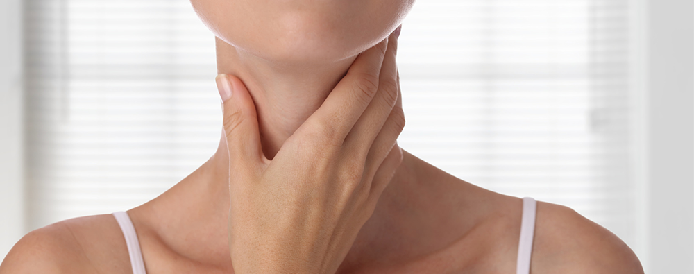 Woman's neck and thyroid